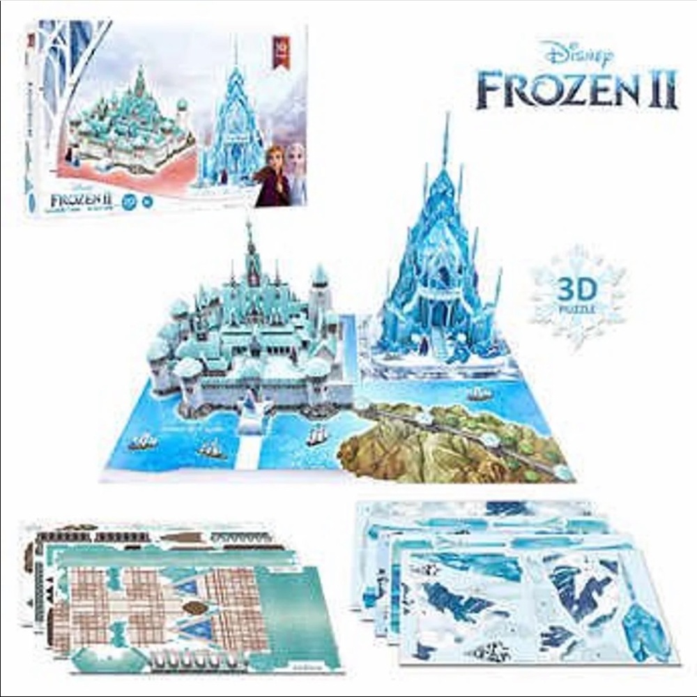 Brand New Disney Frozen 2 II Detailed Replica Arendelle And Ice Palace Castle